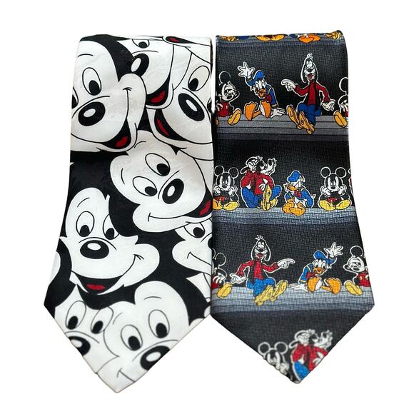 Vintage Disney Unlimited|Tie|Mickey Face &‎ Disney Character Expressions - Picture 1 of 7
